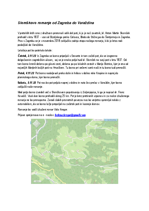 Romanje po Slomskovi poti zagreb varazdin 1